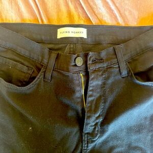 Flying Monkey cropped denim black jeans.